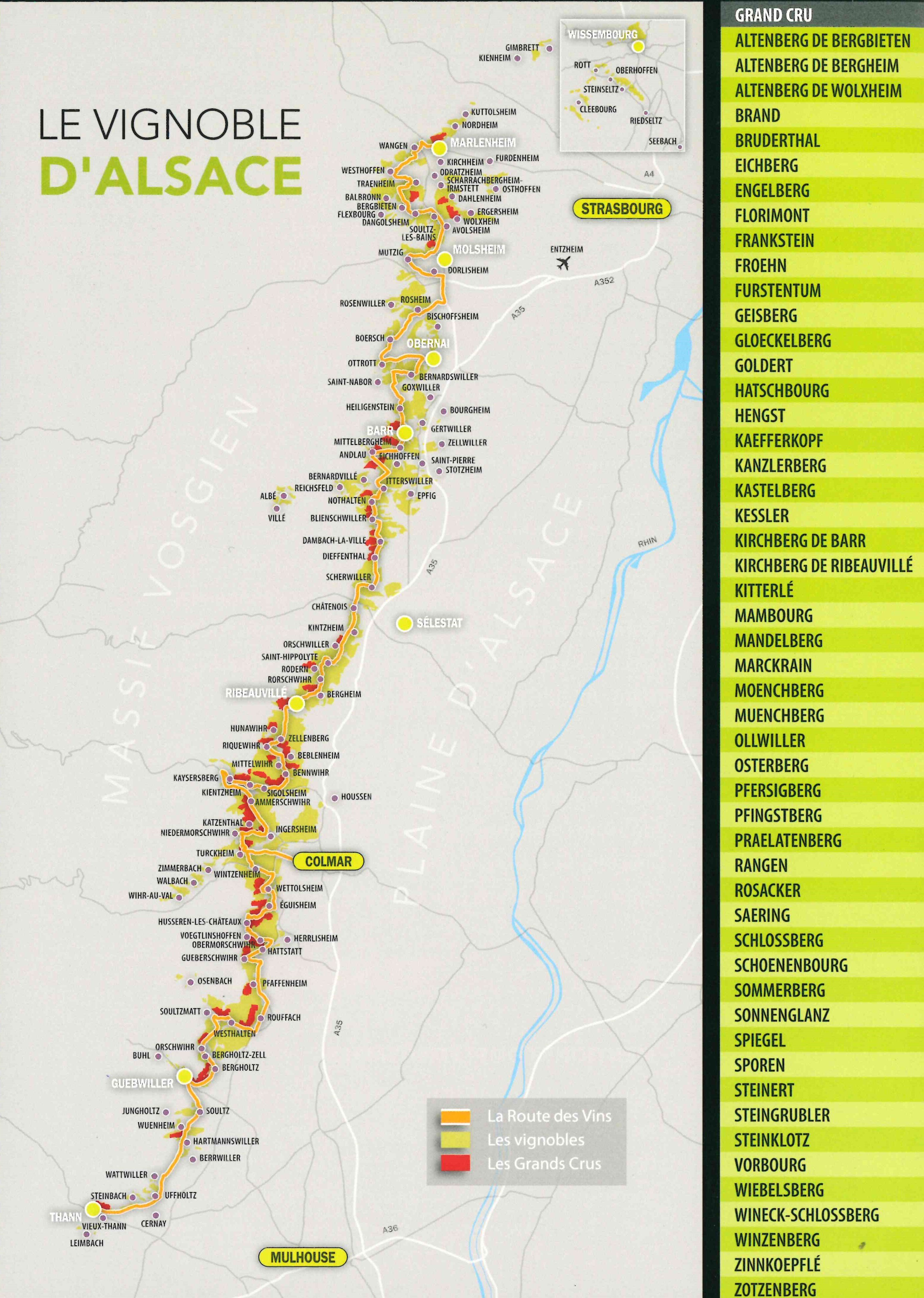 Map of Alsace